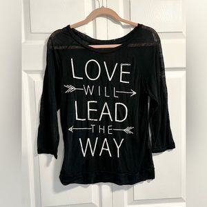 Love will lead the way lightweight 3/4 sleeve shirt